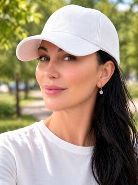 White Leather Cap -  Leather Baseball Cap for men and women